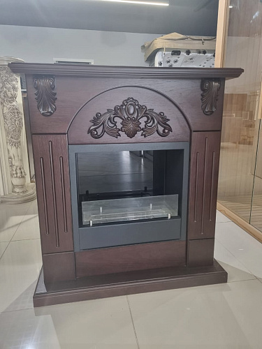 Каминокомплект Firezo Adatto Коричневый (выставочный образец)_0